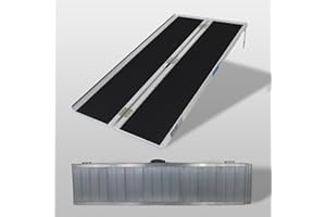 TRUTZHOLM Rollstuhlrampe klappbar 152 cm Traglast 272 kg Alu grau schwarz beschichtet Auffahrrampe