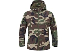 MakingDa Chaquetas impermeables para hombre, chaqueta casual con capucha y forro polar softshell para correr, táctica, militar, trabajo, pesca, caza, escalada