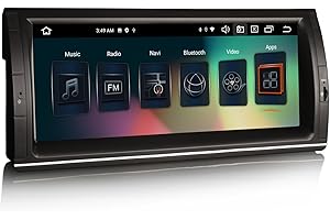GONFEN 10,25" 8 Núcleos Android 14 Dab+ Radio Coche Estéreo GPS para BMW X5 E53 4GB+64GB Navegador Soporte Inalámbrico CarPlay Android Auto DSP WiFi 4G LTE USB Bluetooth 5.0 CANbus Am/FM IPS Pantalla táctil