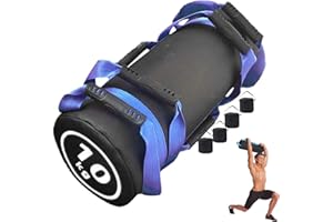 YZBBSH Power Bag Sandbag Regolabili Peso Sacco di Sabbia 5-30 kg Sacchi di Sabbia Fitness per Allenamento Funzionale, Fitness, Sollevamento Pesi, Forza e Resistenza Weighted Bag,(Empty Leather)