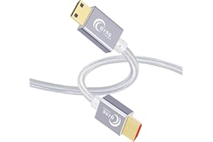 Câble Mini HDMI vers HDMI 1m, QING CAOQING Nylon tressé Câble Mini HDMI
