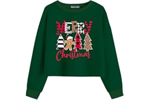 Arshiner Girls Crop Tops Kids Long Sleeve Shirt Pullover Sweatshirts for 5-12 Years