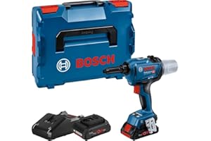 Bosch Professional 18V System Rivettatrice a Batteria Grg 18V-16 C (Forza di Trazione Max. 16.000 N, Corsa 25 Mm, 2 Batterie Procore18V 4.0Ah, Caricabatteria Gal 18V-40, in L-Boxx 136)