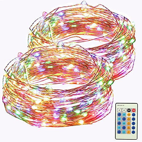 Preisvergleich Produktbild Lichterketten Weihnachtenbeleuchtung led Kupferdraht Lichtekettemit Fernbedienung 15M 150 LEDs, batteriebetriebene String Lights mit 8 Modus für Innen, Garten, Hochzeit, Party, Weihnachten usw.