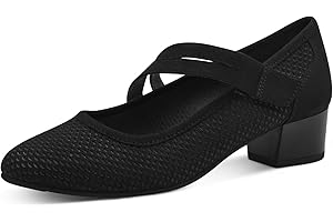 Jana Damen Pumps mit Riemen Kleiner Absatz Vegan