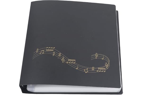 Dossier de Partitions, capacité de 60 Pages, Classeur à Musique à Double Ressort, Support de Dossier de Stockage de Documents Inscriptibles, Classeur de Partitions de Piano pour