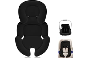 AVCXEC Réducteur De Siège Auto Bébé, Coussin De Siège pour Poussette, Coussin De Poussette, Coussins Réducteurs De Poussette, pour Nouveau né, Bebe, Enfant (Noir)