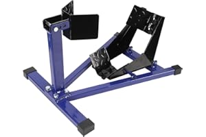 Vkechh Motorrad Montageständer, 1 Stück Motorrad Vorderradklemme, Motorradwippe für Anhänger, Vorderrad Transportständer, Motorradwippe für Reifen 60-160 mm Breite, Blau-Schwarz