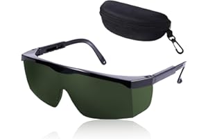 Hawdows Occhiali Protettivi Luce Pulsata, Occhiali di Protezione Laser 200-2000nm, Occhiali Laser Depilazione, Protezione UV, Occhiali Laser Protezione per La Bellezza Della Casa - Verde