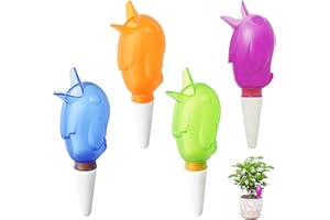 YARTEIM 4 Stück Bewässerungskugeln für Pflanzen,Tonspitzen Bewässerung,Kleine Vogel Automatische Pflanzen Bewässerung Zimmerpflanzen,Wasserspender Pflanzen zur Bewässerung von Zimmer Balkon und Gartenpflanzen