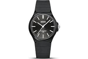BAISHIOI Mens Watches Analog Quartz Watch for Men Minimalist Fashion Business Designer Waterproof Men's Wrist Watches with Black Silicone Strap