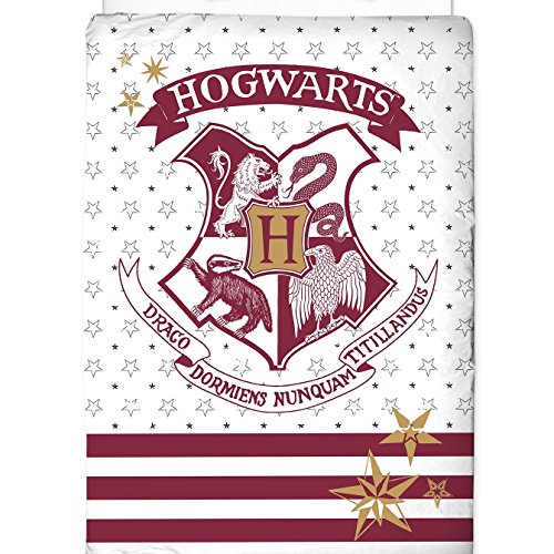 Harry-Potter-Wende-Bettwsche-Hogwarts-Wappen-2tlg-80x80cm-135x200cm-Baumwolle-Rot-wei