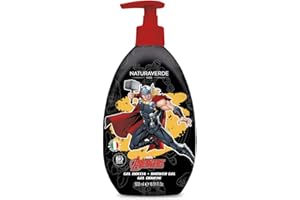Naturaverde | Kids - Marvel Avengers - Gel Doccia per Bambini Thor, Prodotti per Igiene Bambini, con Estratti di Calendula e Camomilla BIO, 500ml