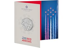 CrawleyCoins 2025 Red Arrows Hawk T1 Aircraft 50p Brilliant Uncirculated Coin in Mint Sealed Pack
