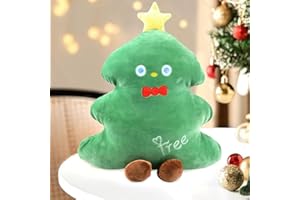 YYDSXK Weihnachten Plüschtier, Weihnachten Baum Geformt Wurfkissen Kuschelkissen, Superweiches Spielzeug, Kuscheltier für Teenager, Jungen und Mädchen, Geschenk für Kinder Sammlung Zuhause Dekoration
