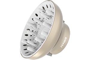 GIHALI Universal Hair Diffuser "Newly Upgraded Strong Holding" Adaptable for Hair Dryers with D-4.4cm to 6.6cm for Curly or Wavy Hair (Gold)