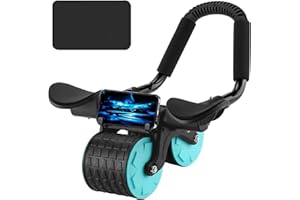 TOPRON Abdominal Roller Wheel, Neues Automatisches Rebound-Bauchrad mit Ellenbogenstütze, Stabilen DoppelräDern Bauchtrainer mit Kniematte Perfektes Heim-Fitnessgerät für Männer und Frauen