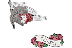 JJWNMLL Donna Pin Distintivo Femminista Fiore Smalto Pin Femminista Spille Indipendente Femminile Spilla Distintivi Femminismo spille pins Gioielli Accessorio