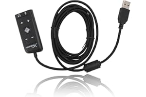 DPOFIRS Adaptateur Audio USB USB vers Prise Jack 3,5 Mm, Son Surround Virtuel 7.1 for HyperX Cloud II, pour et