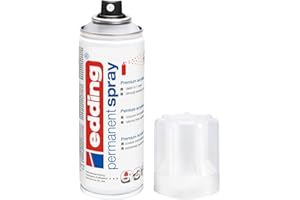 edding 5200 vernis clair permanent en spray - transparent et mat - 200 ml - vernis acrylique fini mat - pour fixer et protéger la peinture - vernis en aérosol