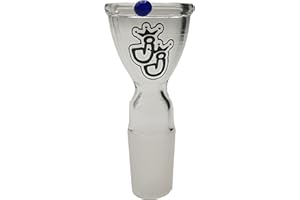 ‎JELLY JOKER Jelly Joker HQ Bong Köpfe Auswahl 18,8mm & 14,5mm Schliff Zylinder Trichter Stufen Kopf + passendes Black Leaf Edelstahlsieb inkludiert (Standartkopf K1 mit 1 Sieb, 18.8mm)