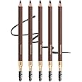 Bodermincer Eyebrow Pencil Longlasting Waterproof Durable Automaric Liner Eyebrow 5 Colors to Choose (5pcs, 4# Grey)