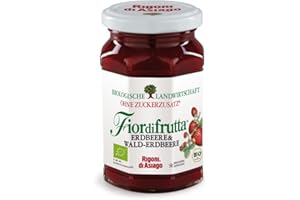 Rigoni di Asiago Fiordifrutta - Fruchtaufstrich - Erdbeeren und Wald-Erdbeeren BIO, 250 g