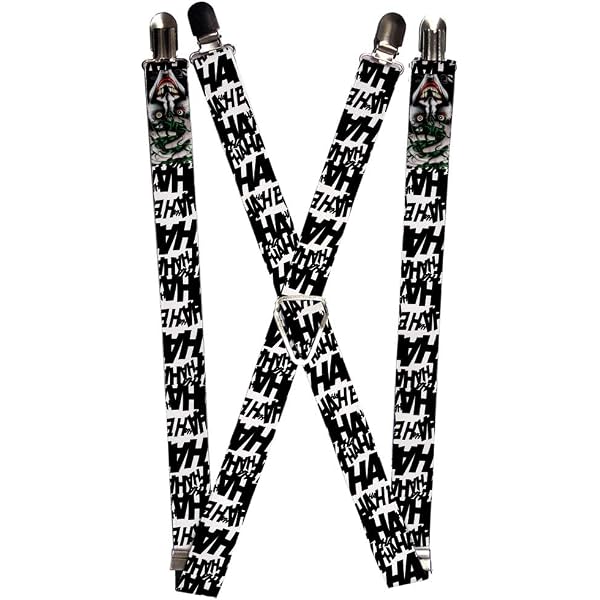 Bretelles Joker Laughing Poses - Suspenders Unisexe DC Comics Officielles Purple Green Black