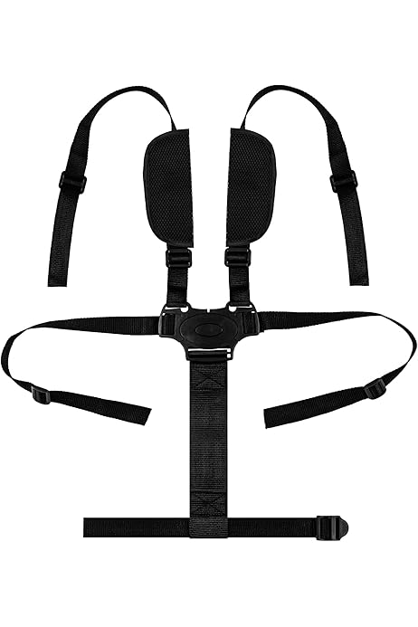 Cintura Di Sicurezza Passeggino Universale - Regolabile, 5 Punti, Anticaduta, Con 2 Ganci (Bianco) - Foto 5