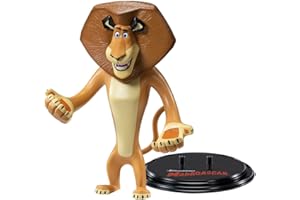 The Noble Collection BendyFigs Madagascar Alex Il Leone, S