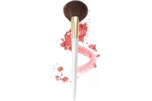 ENZO KEN - Pennello a ventaglio con punta tonda, pennello per cipria, grande e soffice, buona resilienza e flessibile per minerali rari, per scolpire e evidenziare i contorni, contorno naso (169O)