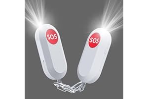 HEYI Personal Alarm for Women Panic Personal Alarm for Dog Walkers Safe Sound Alarm Rope Alarm Loudest Police Approved Safety Security Rape Alarm with Strobe Light Rechargeable Cable 2 White