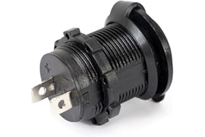 PNI Lighter 03 Prise allume-cigare avec couvercle 12 V 15 A 24 V 10 A, Noir