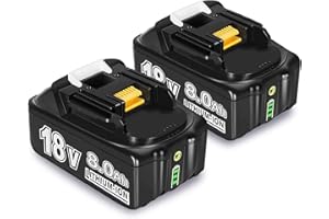 AICIPOW 2 Stück 8.0Ah Ersatzakku für Makita Akku 18V BL1860 Ersatzakku für Makita Akku BL1860B BL1850B BL1870B BL1880B BL1845 BL1840B BL1835 BL1830B LXT-400 mit LED für Makita 18V akku