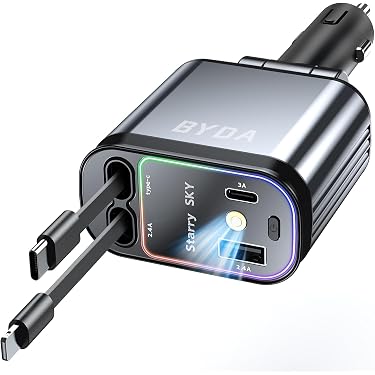 Caricatore Auto Caricabatteria Auto Rapido 3.1A USB Nero Per Accendisigari - Alimentatore 12V Per Smartphone E Tablet Accendisigari Usb