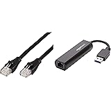 Amazon Basics Adaptateur USB 3.0 vers Gigabit Ethernet Internet 10/100/1000 & Câble réseau Ethernet RJ45 catégorie 6-1,5 m