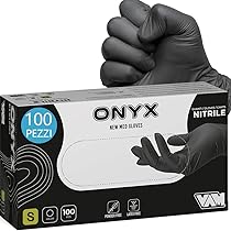 Guanto In Nitrile Senza Polvere Nero Medium 100 Pezzi - Foto 3