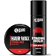 Beardo Strong Hold Hair Styling Kit with Hair Spray 192ml and Crystal Hair Wax 50g | Hair Styling, Hair Setting Spray | Quick Fix | Gift for Brother | Gift For Friend
