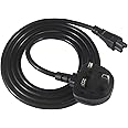 KC CABLE UK Laptop Power Cable 2M, BS 1363 to C5 Cloverleaf power cord, 13A 250V, Heavy duty 16AWG 1.0mm2, Laptop Replacement Cord, Printer Cable, UK Laptop Charger Cord, Laptop Power Brick Cord