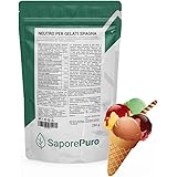 SaporePuro NEUTRO STABILIZZANTE per Gelati e Sorbetti 250 GR con Farina di carruba, Tara, Farina di Guar, Emulsionante