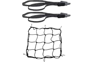 AIPWEYT STORE 2 Correas Tensoras para Bicicleta, Red para Casco de Motocicleta 1PC, Pulpos Elásticos con Ganchos, Elástica Moto Red de Equipaje, para Bicicletas, Motos, Todoterrenos, Coches (90CM/30 x 30 CM)