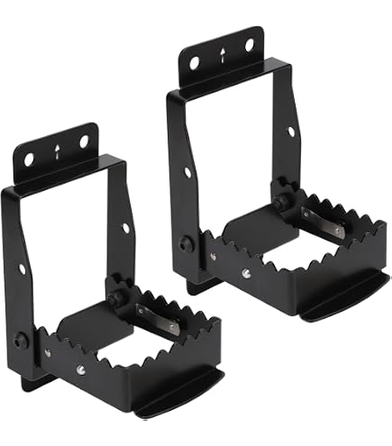 KIMISS Repose-Pieds Moto 7-1/2 Pouces En Caoutchouc Et Métal - Gauche Droit Pour Barre De Protection 1 Pouce - Noir