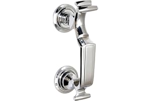 I IRONMONGERY SOLUTIONS Ironmongery Solutions® Doctor, Door Knocker Heavy Duty Best Quality Traditional Style Quick Fix Fitting in Different Sizes & Finishes (200mm, Polished Chrome)