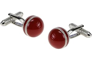 Farm Cottage Brands Pair of Red Cricket Ball Cufflinks in a Smart Presentation Box