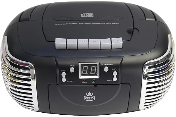 GPO PCD299 Lecteur Radio Cassette et CD prise Secteur ou alimenté par piles - Noir