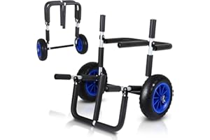 Daromigo Carro de surf para tabla de surf con doble soporte de surf, carro de transporte de aluminio, incluye 2 correas de seguridad, 59 x 42 x 54 cm