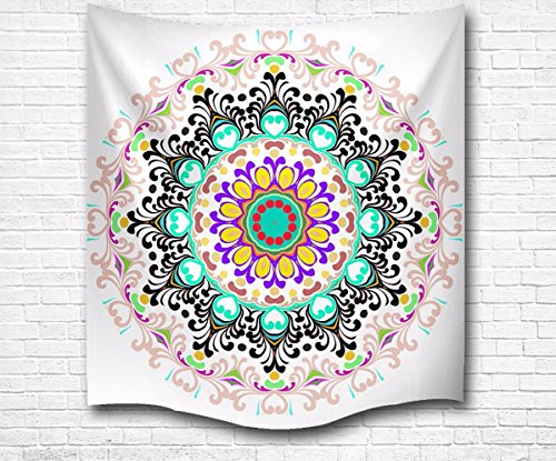 A.Monamour 60 "X 60" Indian Mandala Bohemian Hippie Gewebetuch Wand Hängen Wandteppich Wandkunst Dekor Für Schlafzimmer Wanddekor Wohnaccessoires Deko Wandteppiche