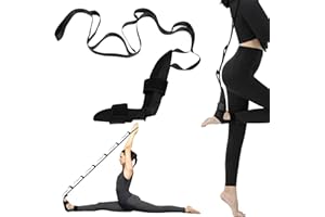 CBOFEIXG Yoga Stretching Strap, 2 Pcs ​Leg Stretcher Strap, Flexibility Stretcher Belt with Loops, Ankle Ligament Stretcher Belt for Plantar Fasciitis, Fitness Leg Hamstring Foot Stretcher Assist