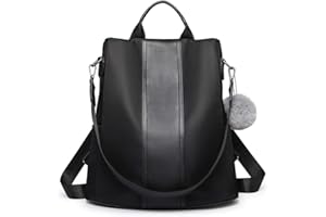 Miss Lulu Anti-theft PU Backpack for Women - Large Capacity Backpack with Multiple Pockets, Convertible into Shoulder Bag for Work, Travel and Daily Use
