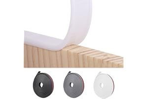 NiCoLa U-Shape Flexible Furniture Edge Banding, 5m×18mm TPE Self Adhesive Veneer Edging Strip Edge, DIY Furniture Edge Trim for Table Cabinets Chairs Shelves Restoration (White)